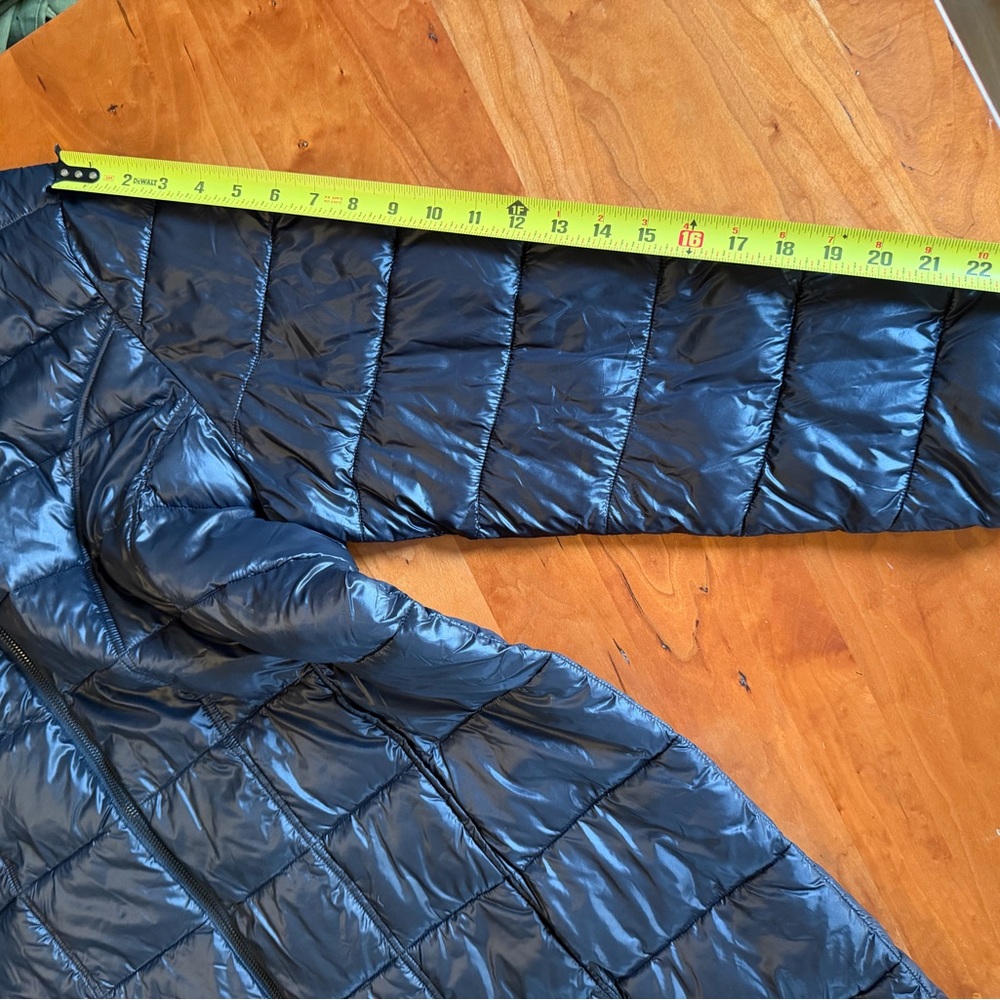 Aventura Women’s Black Long Puffer Coat XXL Hooded Lightweight Quilted Jacket - Picture 5 of 12